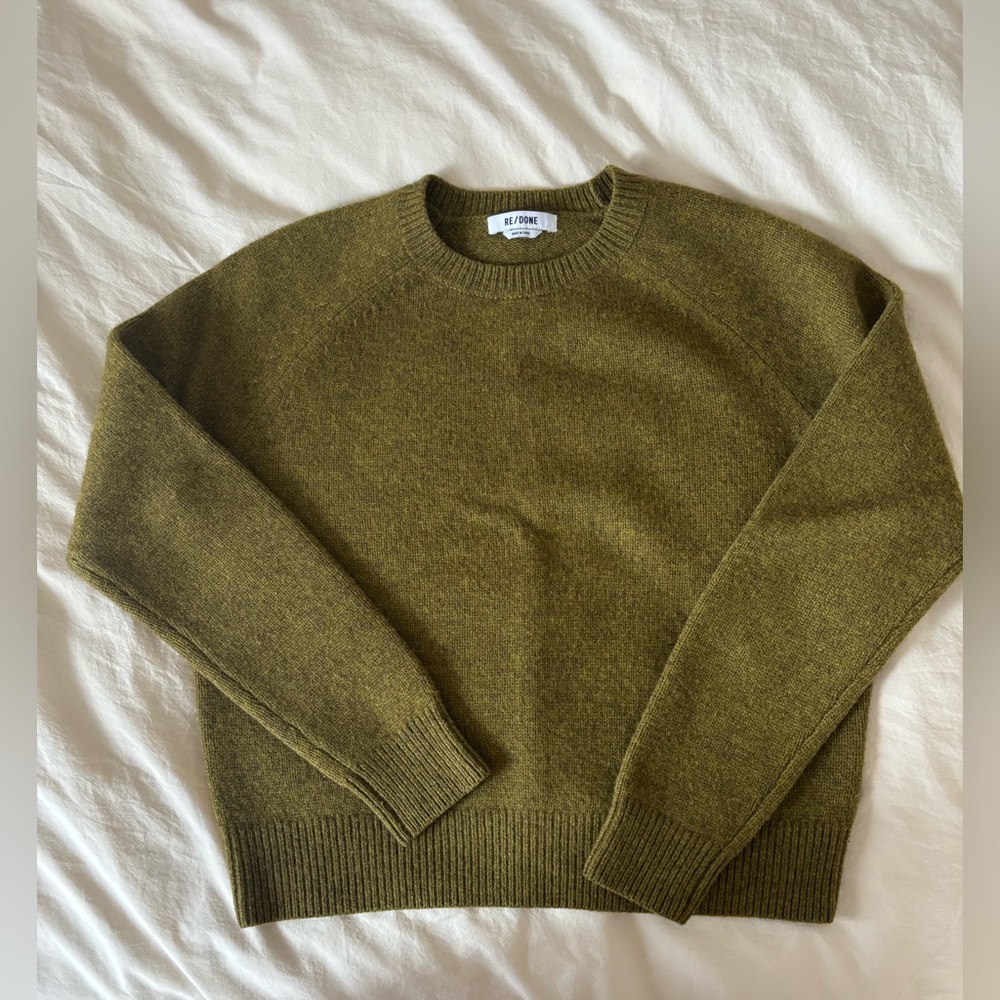 Re/Done wool and yak hair crew neck sweater size XS